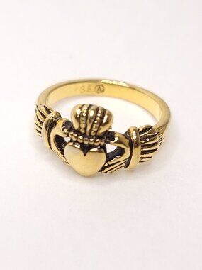 Claddagh Gold Electroplated Ring